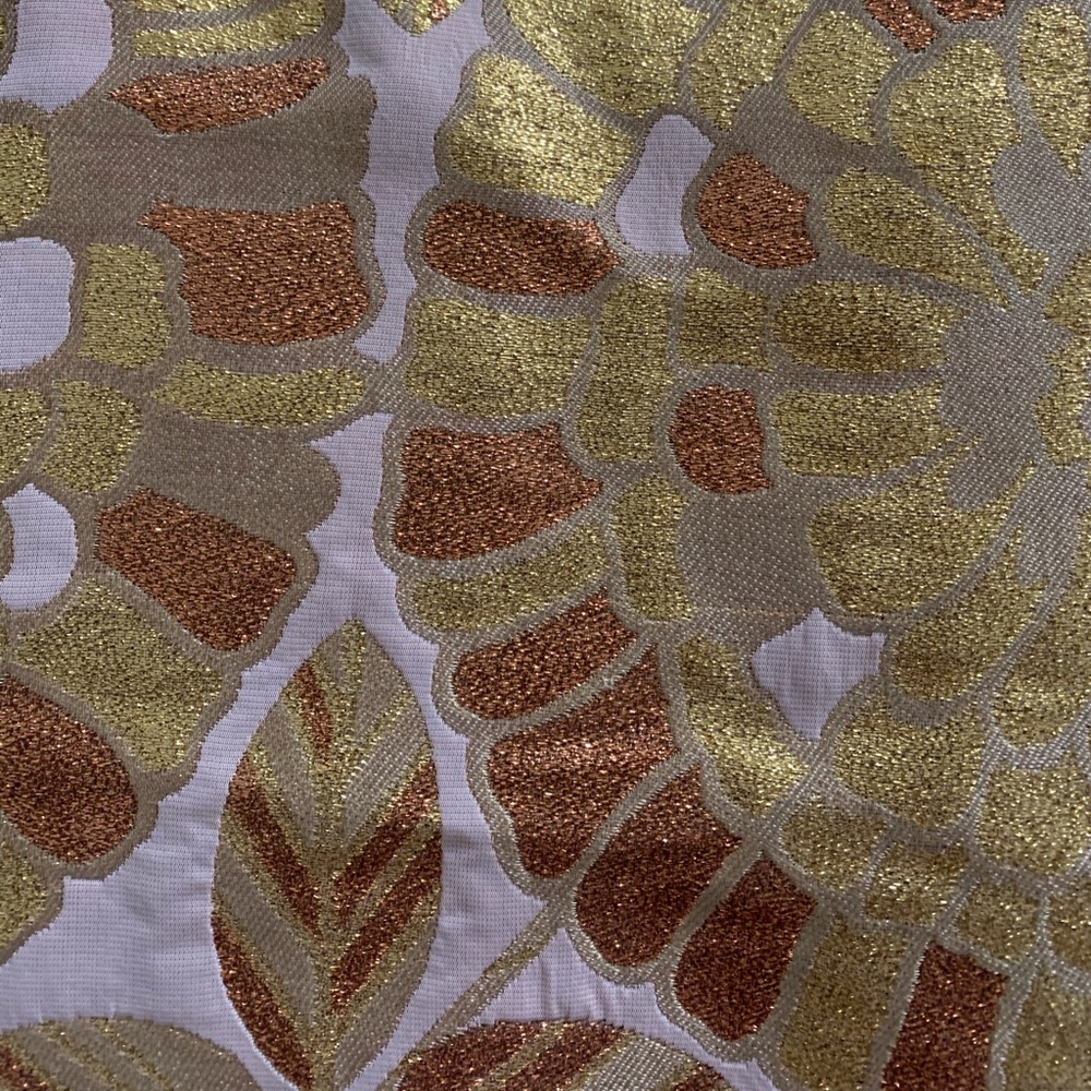 Gold Runway Floral Couture Brocade Dress - Picture 6 of 7